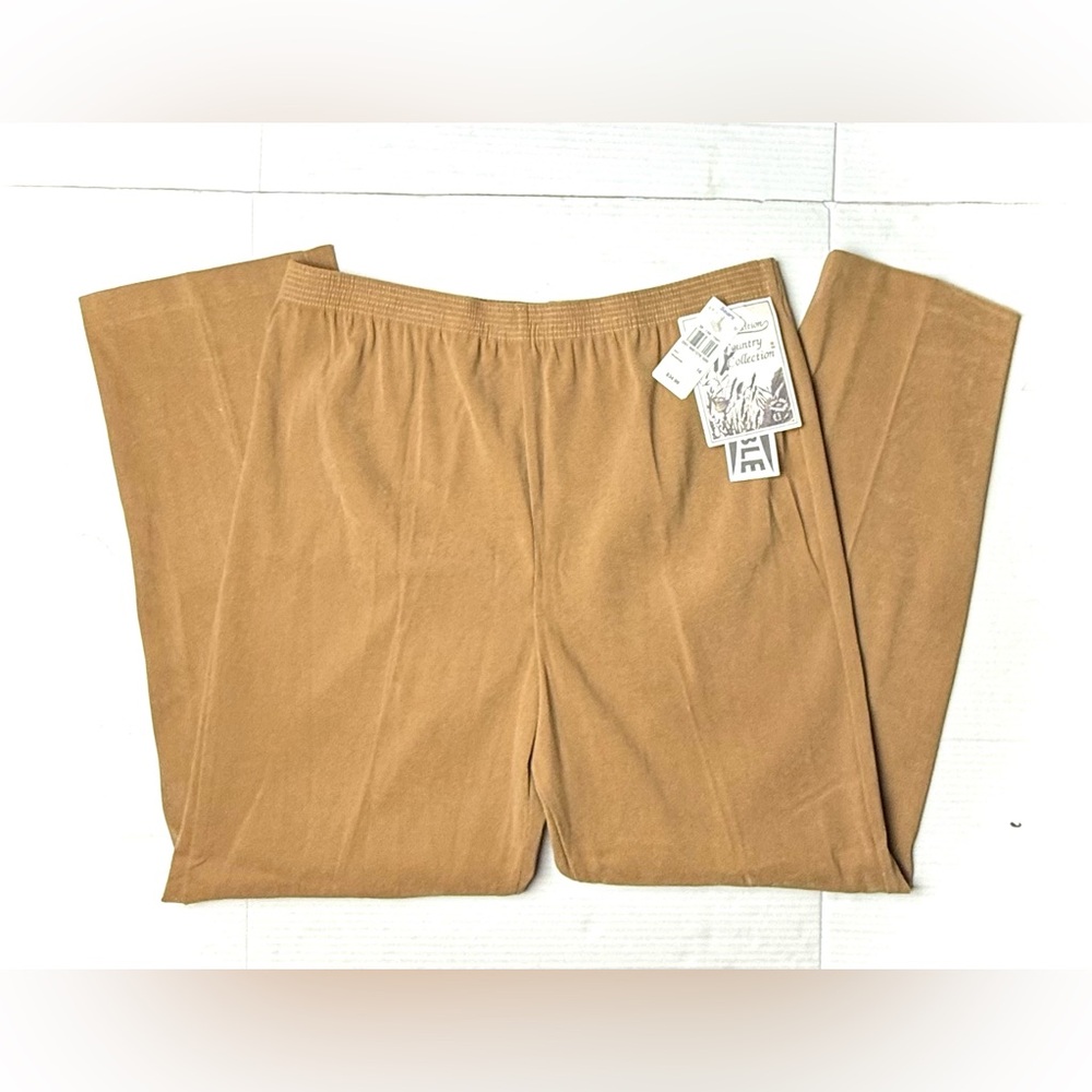 VINTAGE Sears Tradition Country Collection Womens 16 Tan Pleated Tapered Pants